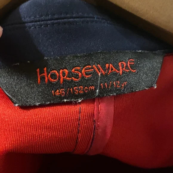 Horseware girls competition jacket navy and red - Picture 5 of 9